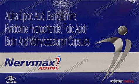 Buy Nervmax Active Strip Of 10 Capsules Online At Flat 15 Off Pharmeasy