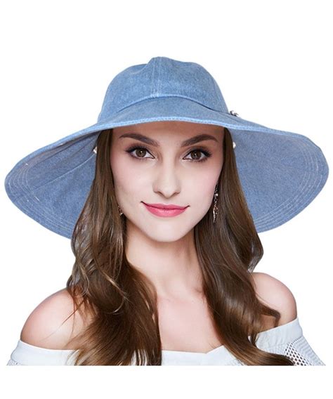 Womens Floppy Summer Sun Hat Outdoor Foldable Wide Brim Beach Cap Light