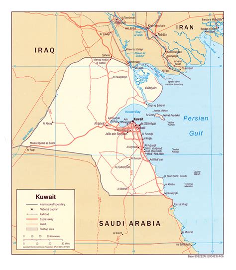 Kuwait Road Map Pdf