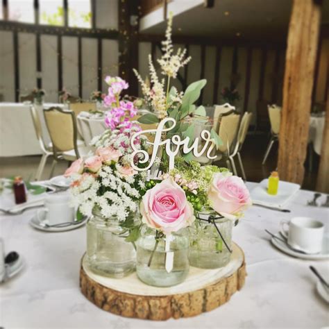 Hold a stunning wedding at richwill's barn or marquee. Jam Jar Centre Pieces- Maidens Barn Wedding Venue, Essex ...