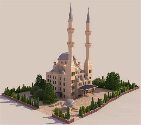 Mosque Hi Res 3d Model Cgtrader
