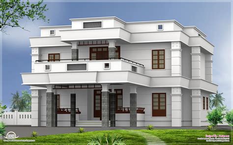 5 Bhk Modern Flat Roof House Design Kerala Home Design And Floor Plans