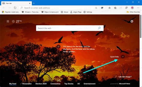 You Can Now Collapse Quick Links On New Tab Page In Microsoft Edge