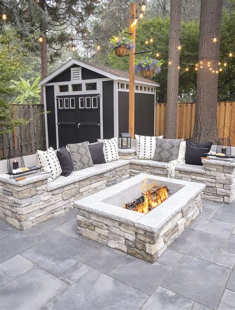 Double Sided Outdoor Fireplace Paradise Restored Landscaping