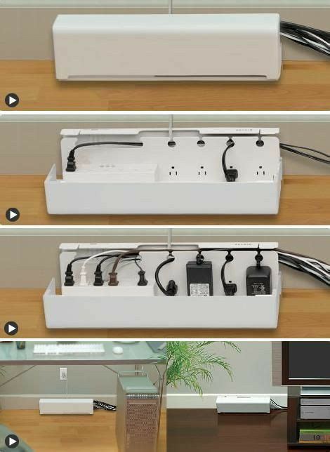 Home Hacks And Tips Hide Cables Power Strip Hide Cords