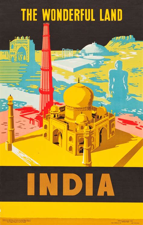 Vntgtravel India Travel Poster Government Of India New Delhi 1958