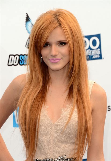 Bella Thorne Long Straight Hairstyle With Bangs For Thick Hair Capellistyle