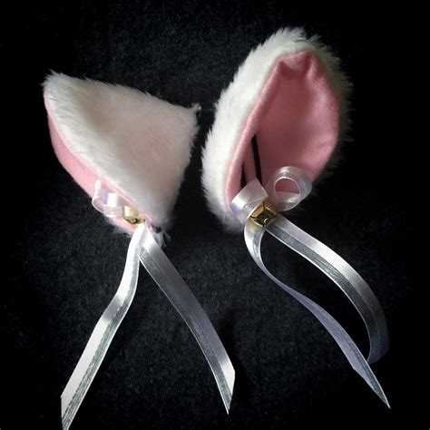 White Kawaii Cat Ears Clip On By Ambientelement On Etsy