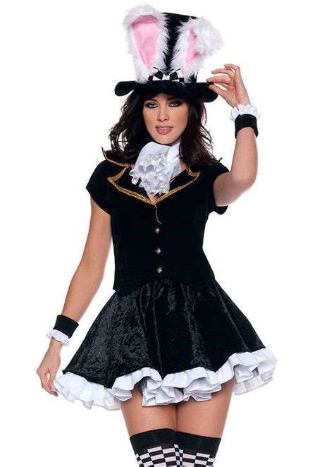 Fairytale White Rabbit Costume Womens Sexy Mad Hatter Costume