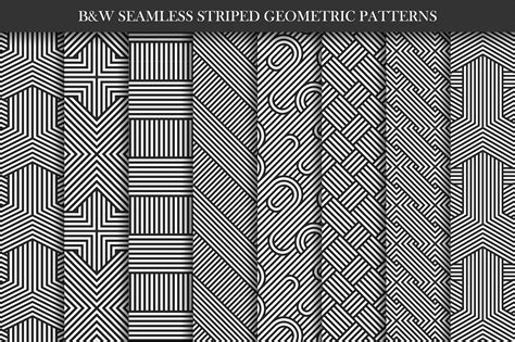 Geometric Striped Seamless Patterns By Expressshop