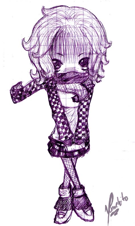 Chibi Cute Girl Just Pencil By Xyumehitox On Deviantart