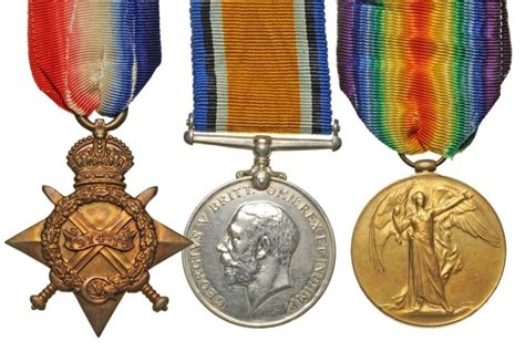 Left To Right The 1914 15 Star The British War Medal And The Allied