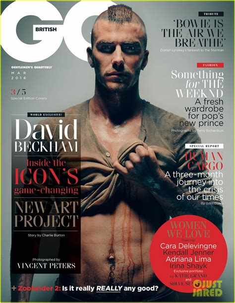 David Beckham Sports 5 Different Looks For British GQ Covers Photo