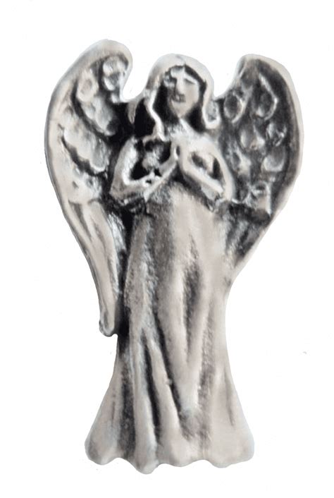 angel a pewter pin badge lp1270