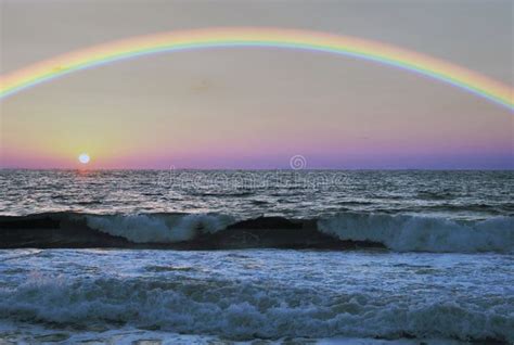 Rainbow Over The Sea At Sunset Affiliate Rainbow Sea Sunset