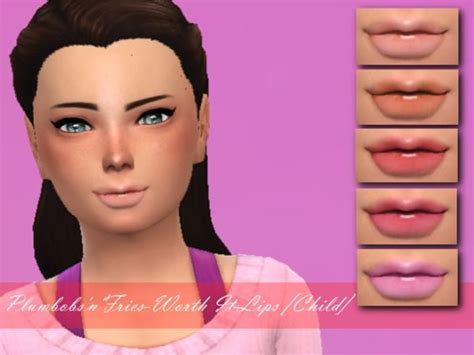 Plumbobs N Fries Worth It Lips Child Sims 4 Children The Sims 4
