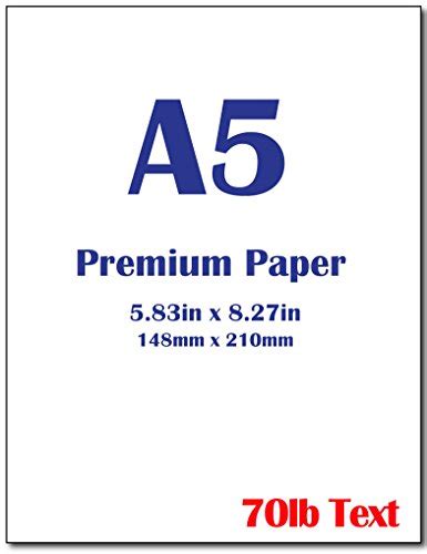 Premium A5 83″x 583″ Printer Paper 70lb Text 105 Gsm Bright White