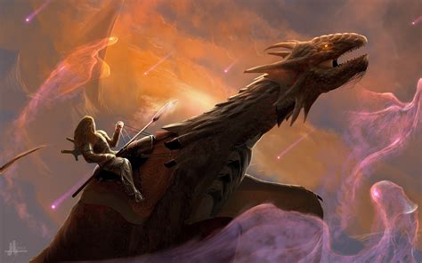 Dragons Rider Fantasy Art Artwork Warriors Spears Joejesus Josef Barton