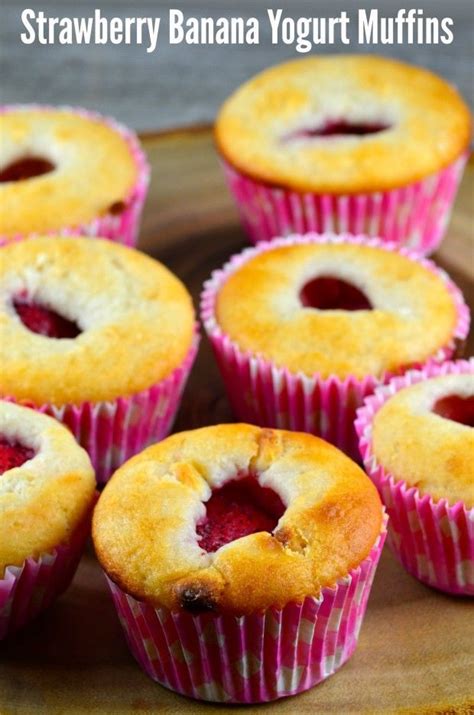 I was intrigued about this easy banana cake recipe when i stumbled upon it on one of my favorite food blogs. Strawberry Banana Yogurt Muffins | Interesting food recipes, Food, Banana yogurt muffins
