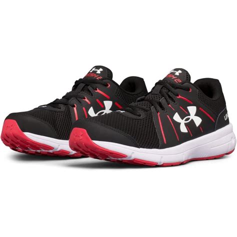 Under Armour Mens Dash Rn 2 Running Shoes Blackred Bobs Stores