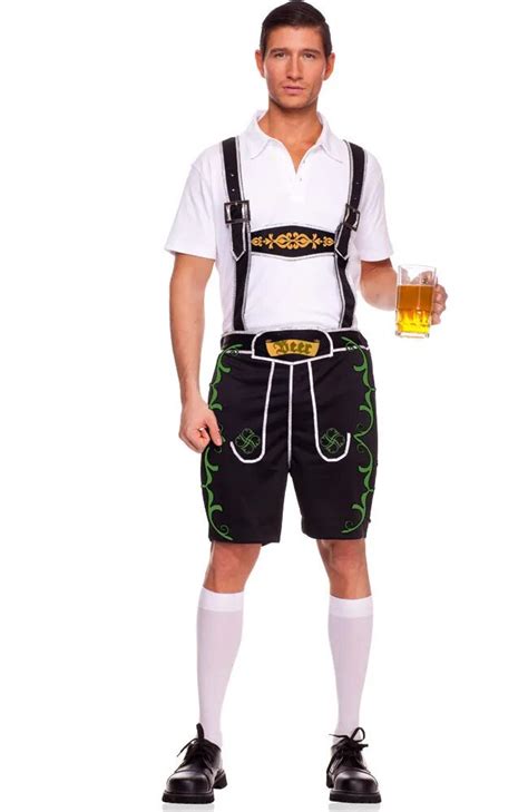 Adult Mens Oktoberfest Costumes Traditional German Bavarian Beer Male Cosplay Halloween
