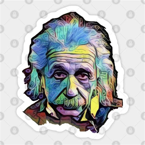 Albert Einstein Abstract Einstein Sticker Teepublic