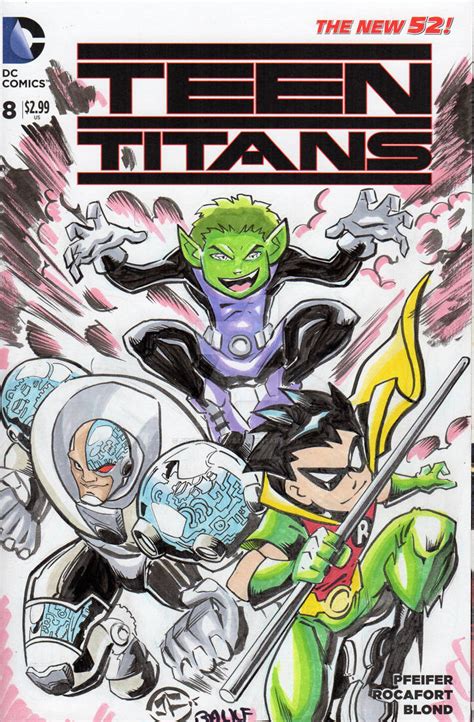 Teen Titans Sketch Cover By Josesartcave On Deviantart