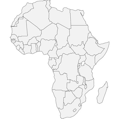 Free Blank Africa Map In Svg Resources