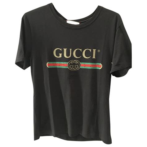 The realreal is the world's #1 luxury consignment online store. Black cotton t-shirt Gucci Black size L International in ...