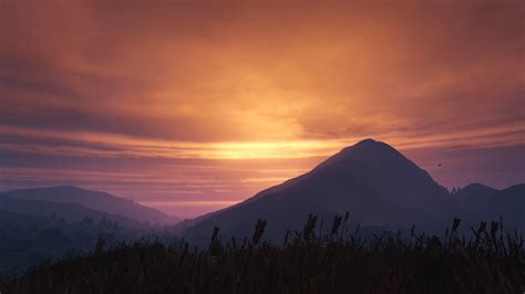 Grand Theft Auto V Sunset Over Mountian By Billyisme Image Abyss