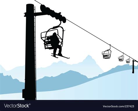 Ski Lift Royalty Free Vector Image Vectorstock