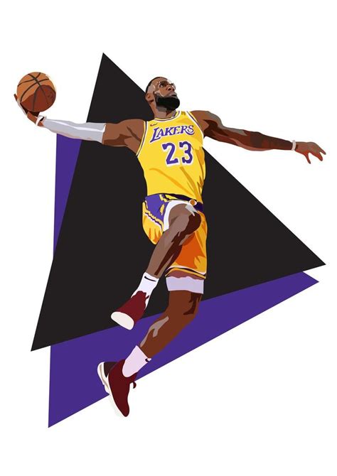 Lebron James Art Print Basketball Lakers Etsy Lebron James Art