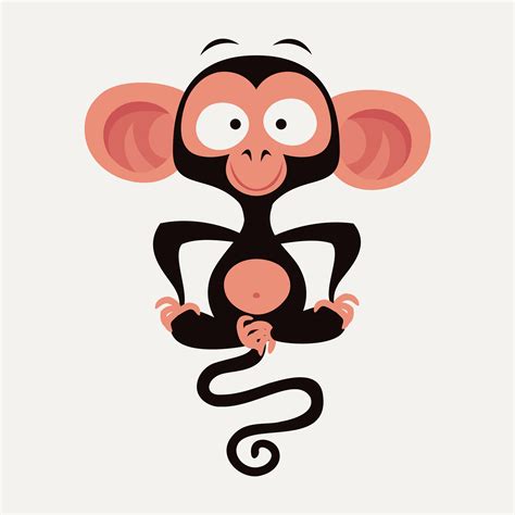 Funny Vector Monkey Character 628376 Vector Art At Vecteezy