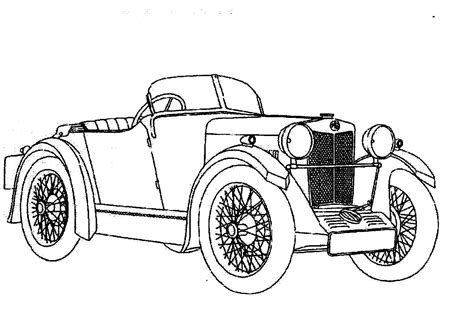 Old Car Coloring Page Sketch Coloring Page