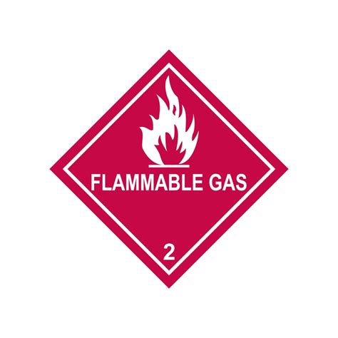 Class 2 1 Flammable Gas Label Gobo Trade Ltd