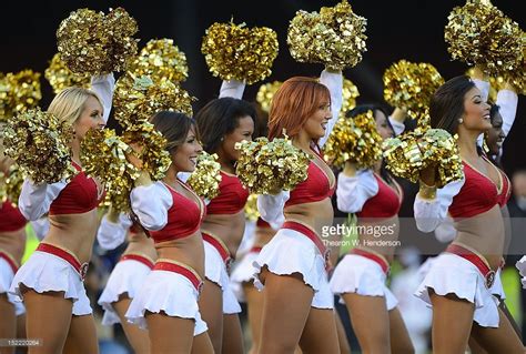 The San Francisco 49ers Gold Rush Cheerleaders Performs Against The