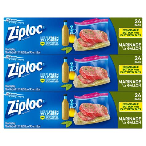Ziploc All Purpose Marinade Bags Pack Ct Walmart Com Walmart Com