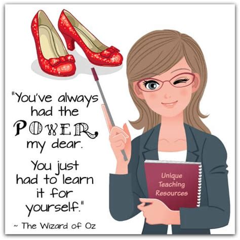 You've always had the power my dear quote. 100+ Funny Teacher Quotes Page 10