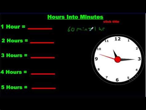 Converting Time From Seconds to Minutes to Hours - YouTube