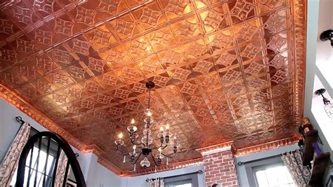 How To Install A Copper Stamped Metal Ceiling Youtube