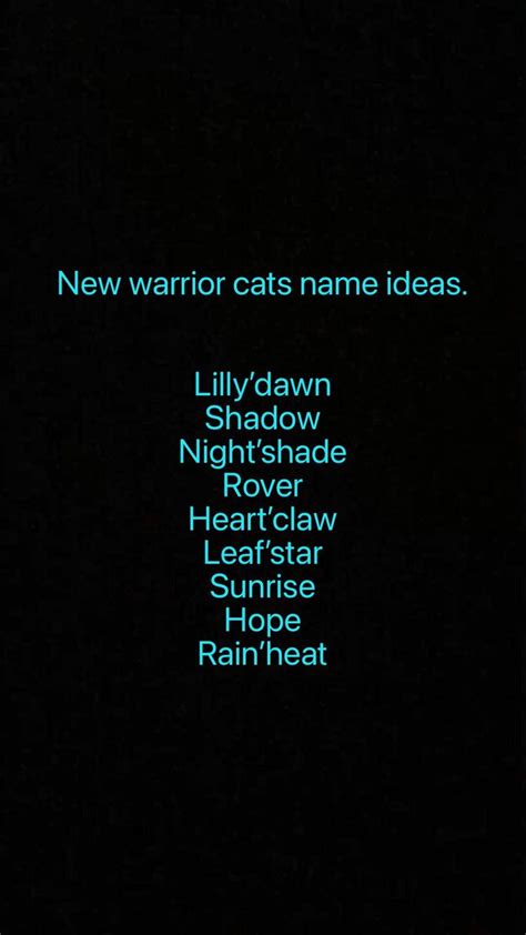 New Warrior Cats Name Ideas In 2022 Warrior Cat Names Cat Names