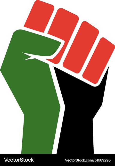 Raised Fist Symbol Black Lives Matter Logo Vector Image