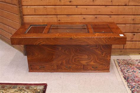 Lot Traditional Japanese Style Hibachi Coffee Table