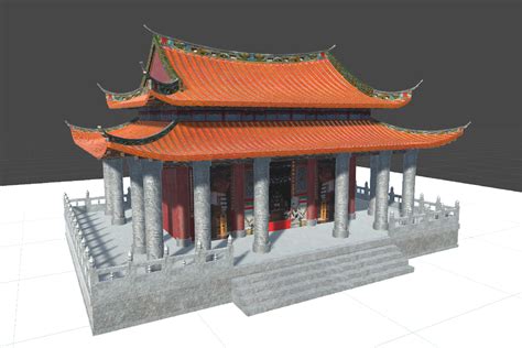 Chinese Temple 3d Model 3d Environments Unity Asset Store