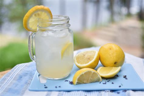Lavender Lemonade Tonics With Two Spoons