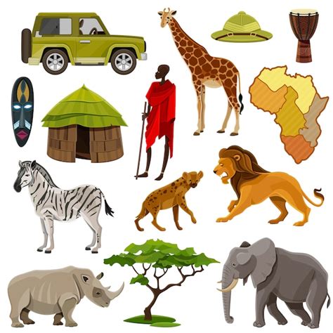Free Vector Africa Icons Set