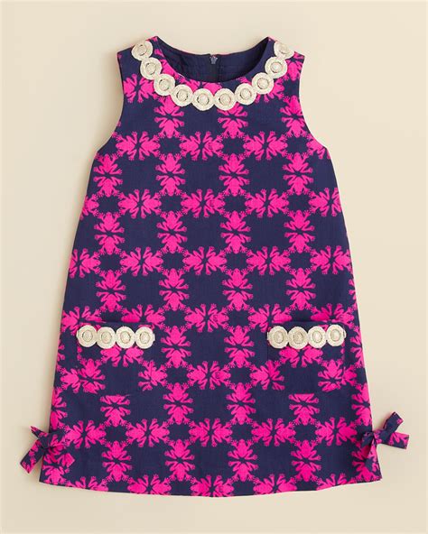 Lilly Pulitzer Girls Little Lilly Classic Print Shift Dress Sizes 2