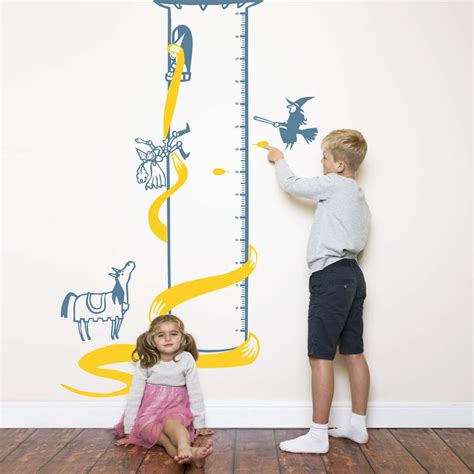 Children's Rapunzel's Tower Height Chart By Wall Art | notonthehighstreet.com