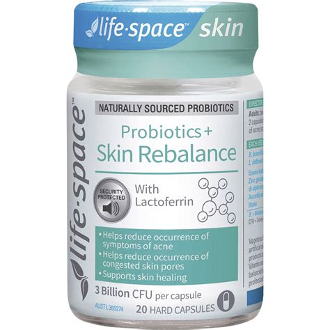 Life Space Probiotics And Skin Rebalance Capsules 20 Pack Woolworths