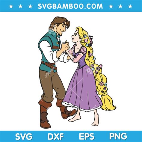 Tangled Rapunzel And Flynn Rider Svg